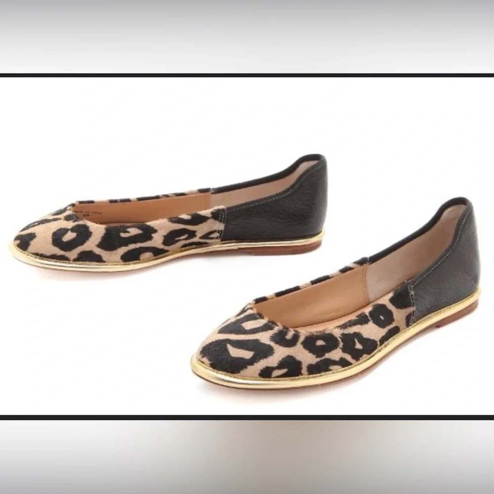 Diane Von Furstenberg Botswana Calf Hair Leopard Flats Size 8.5